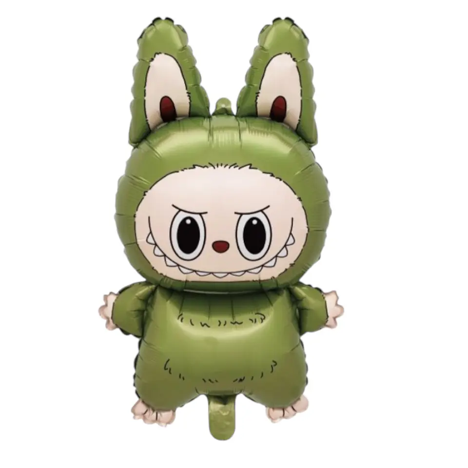 Globo metálico Labubu verde  1