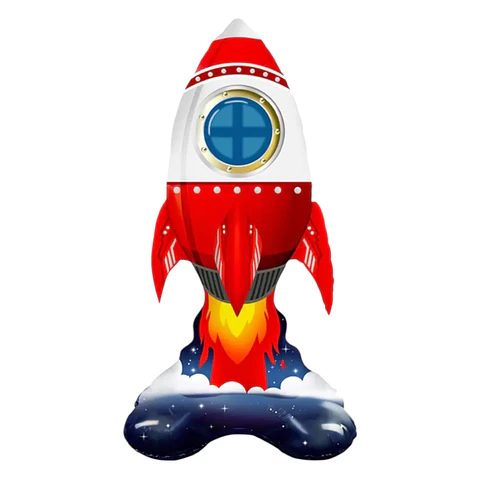 Globo metálico Astronauta Cohete 