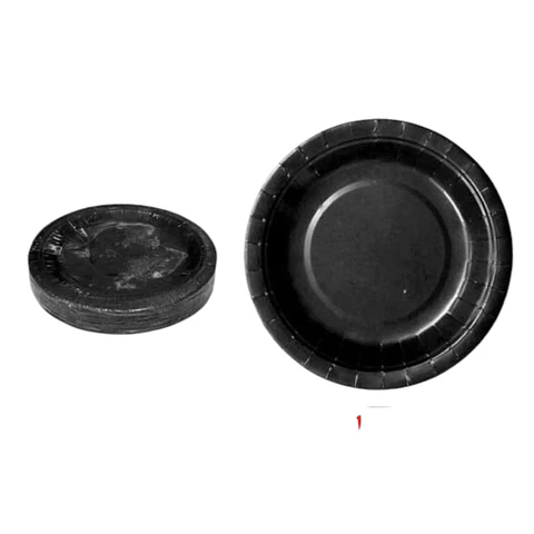 Platos 40 unidades de cartón negro