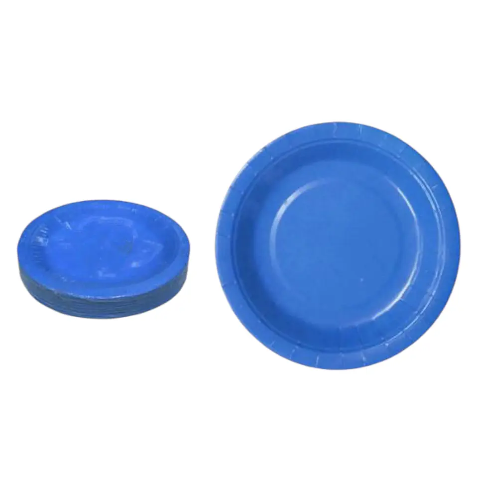 Platos 40 unidades de cartón Azul 1