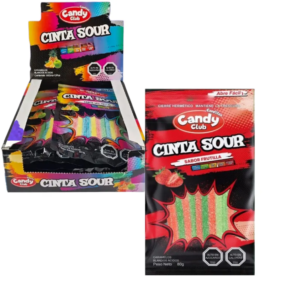 Cinta Sour Display sabor frutilla x12 1