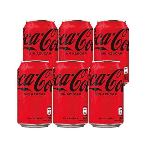 Coca cola zero 350ml 6 unidades 