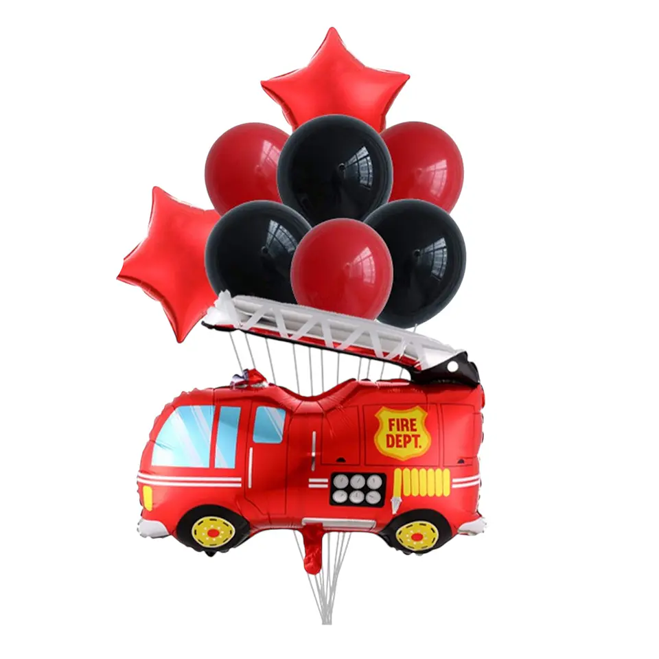 Set de Globos Bomberos x9 piezas  1