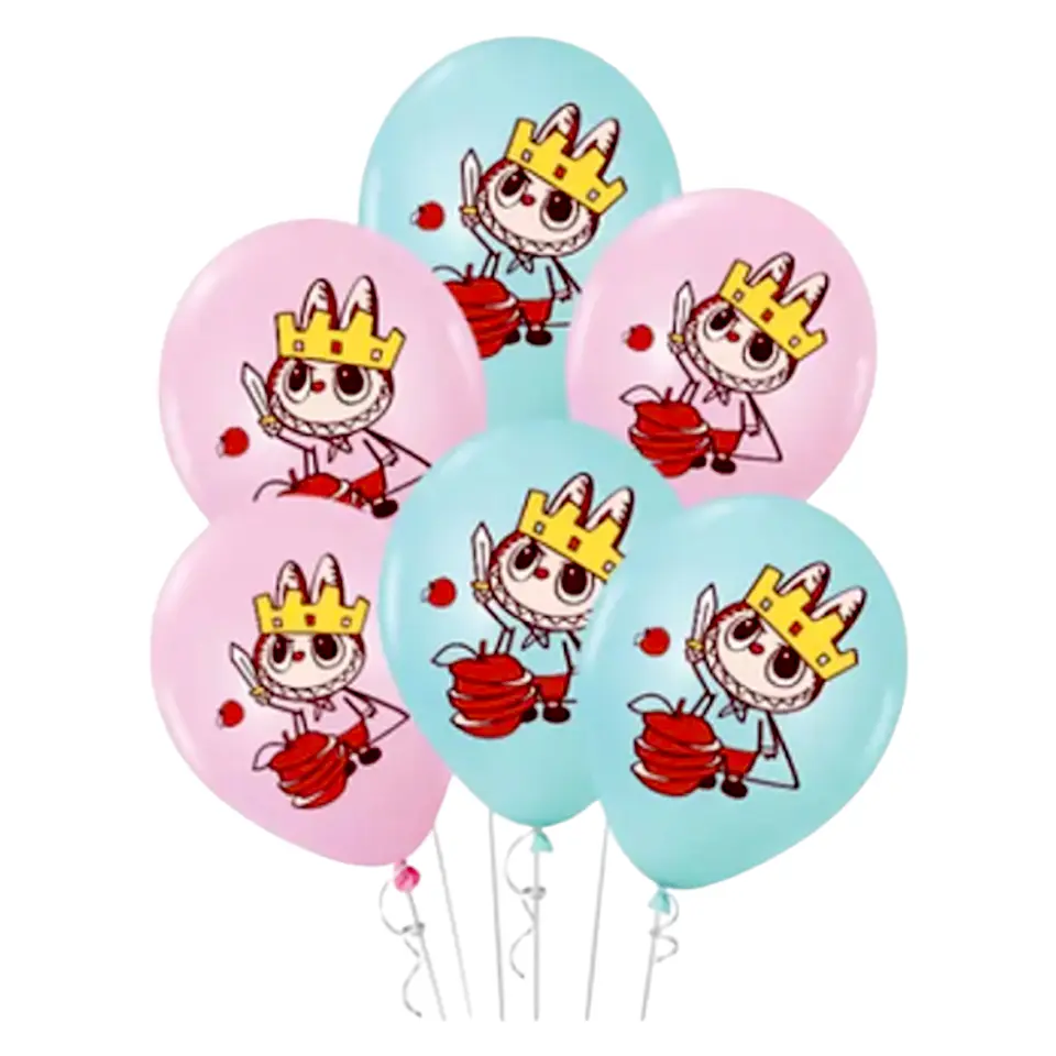 Globos Látex 30 cm Labubu  x6 1