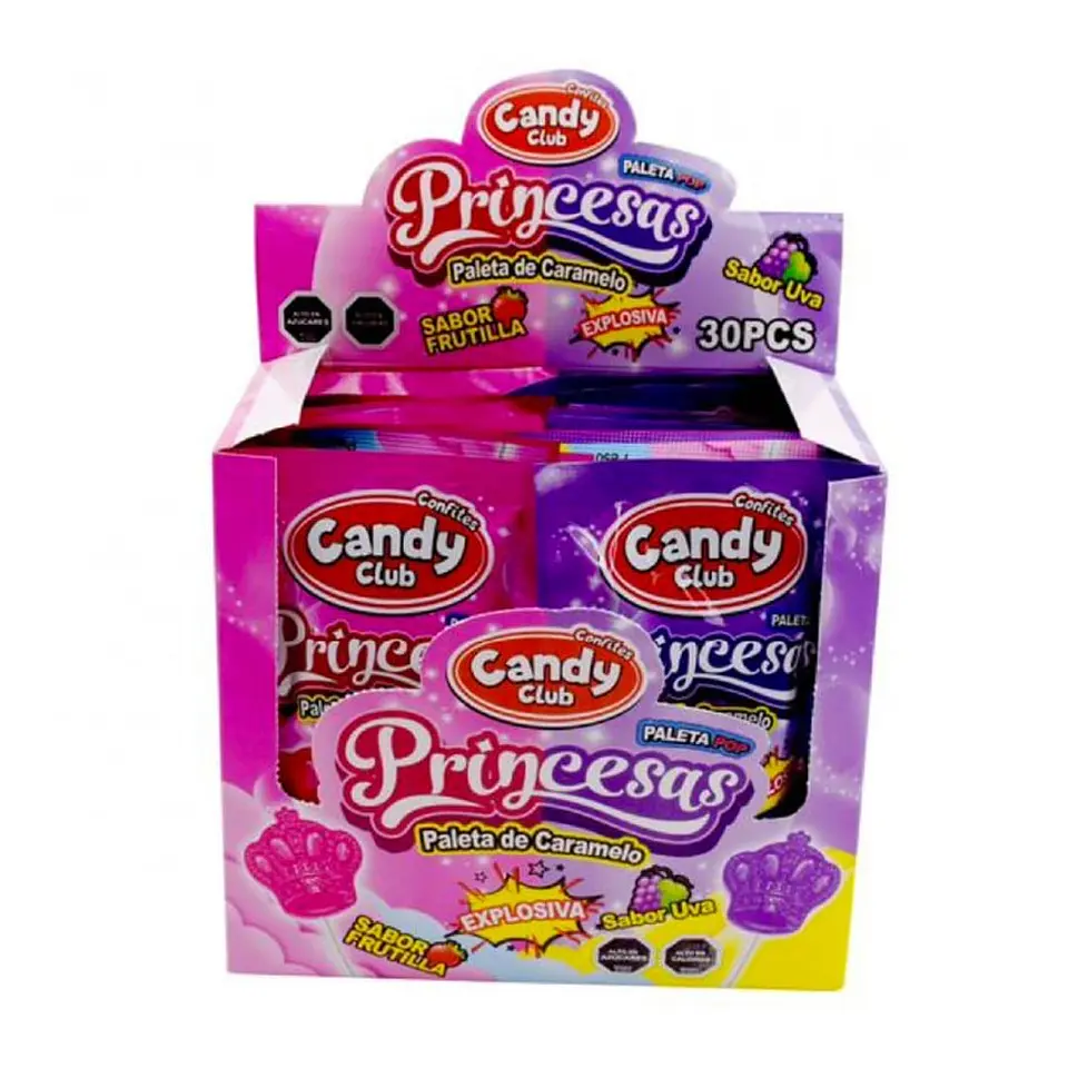 Paleta Caramelo Princesas Explosiva x30 1