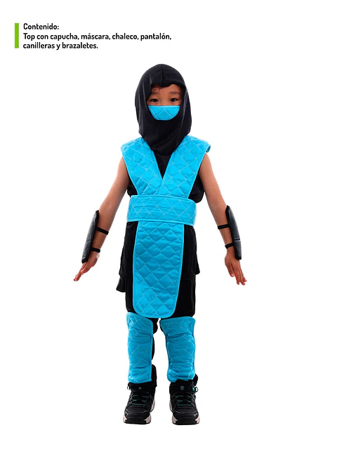 Disfraz Sub Zero Mortal Kombat Niño 
