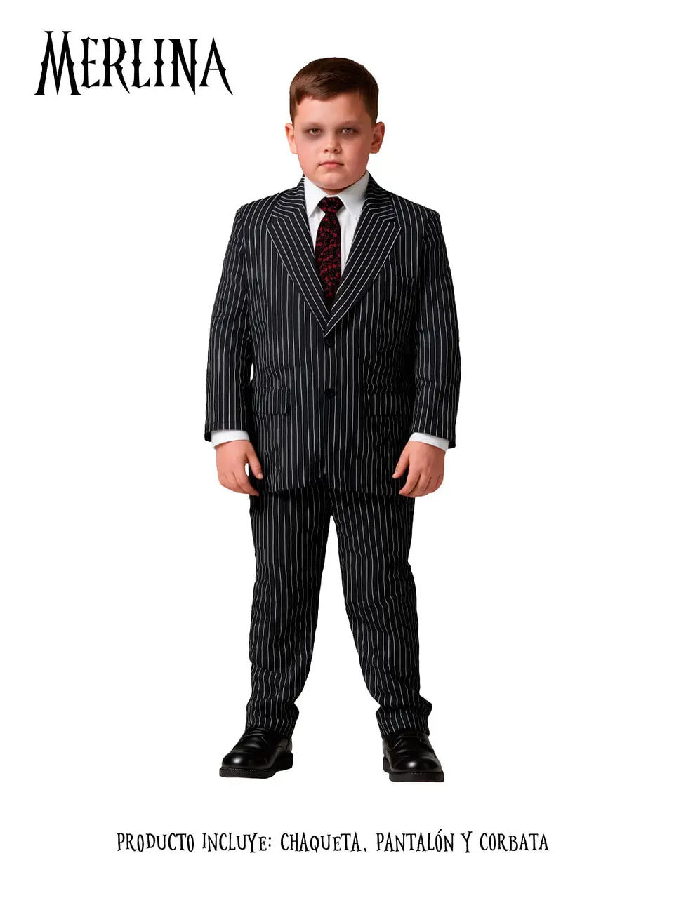 Disfraz Niño Gomes Addams Merlina  1