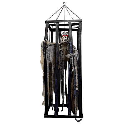 Esqueleto enjaulado animatronic Halloween 