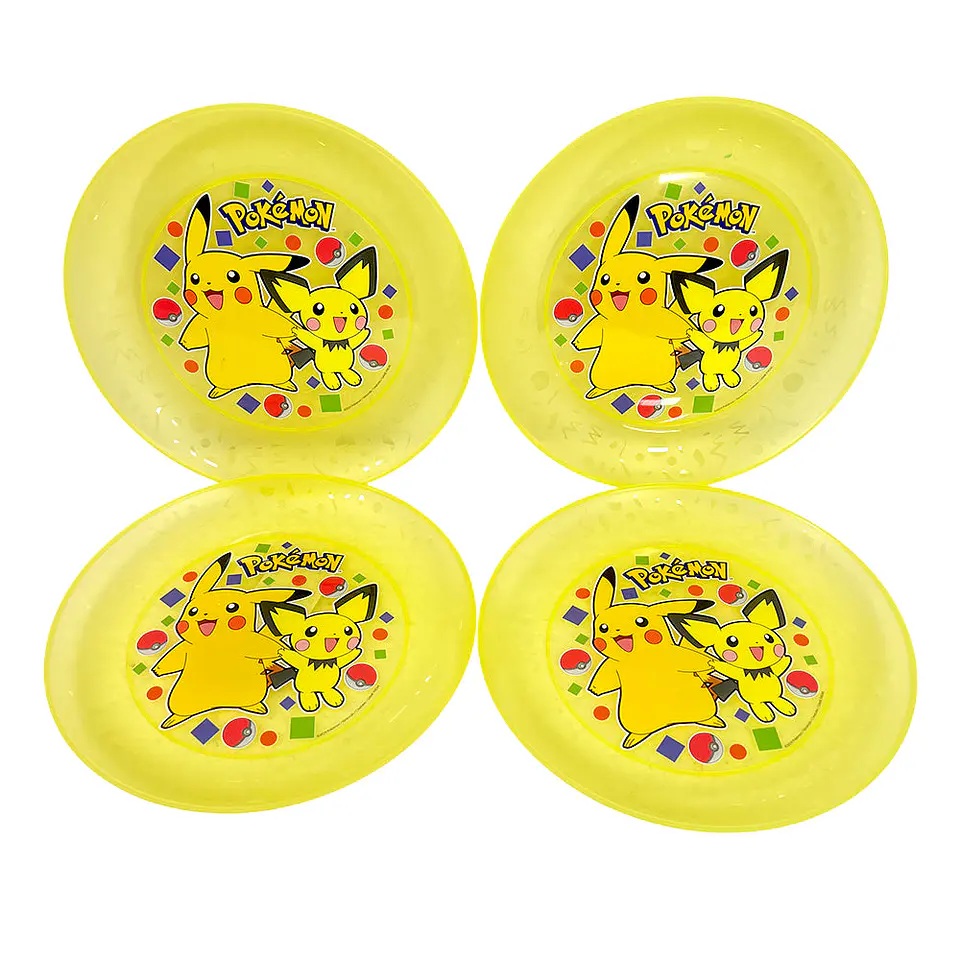 Platos reutilizable Pokemon x4 1