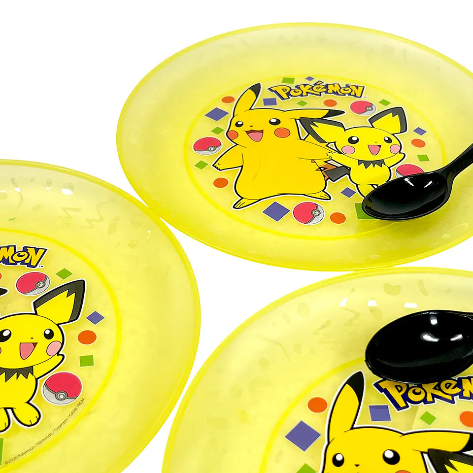 Platos reutilizable Pokemon x4 2