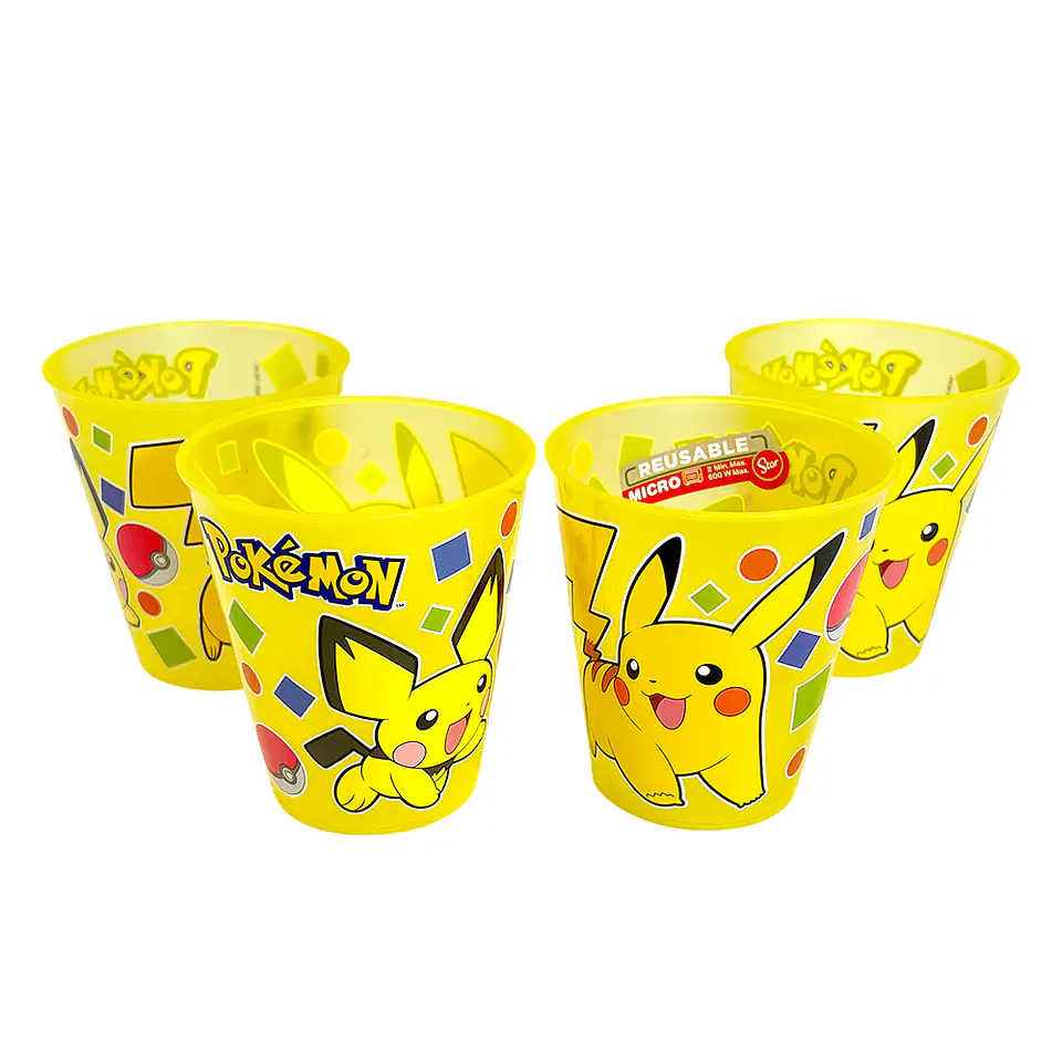 Vasos reutilizable Pokemon x4 2