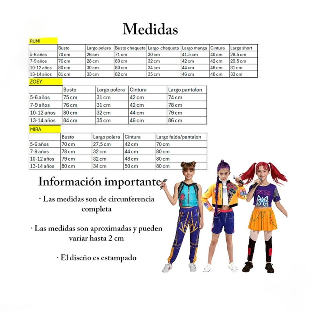 Disfraz Guerreras K pop girls Mira 