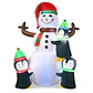 Muñeco de nieve inflable 180 cm - Miniatura 1