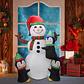 Muñeco de nieve inflable 180 cm - Miniatura 2