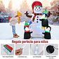 Muñeco de nieve inflable 180 cm - Miniatura 4