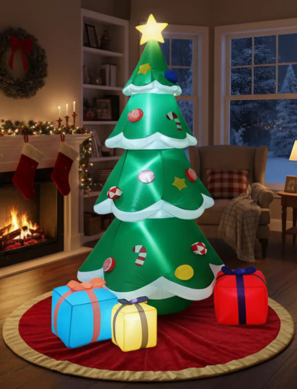 Árbol de navidad inflable 210 cm 2