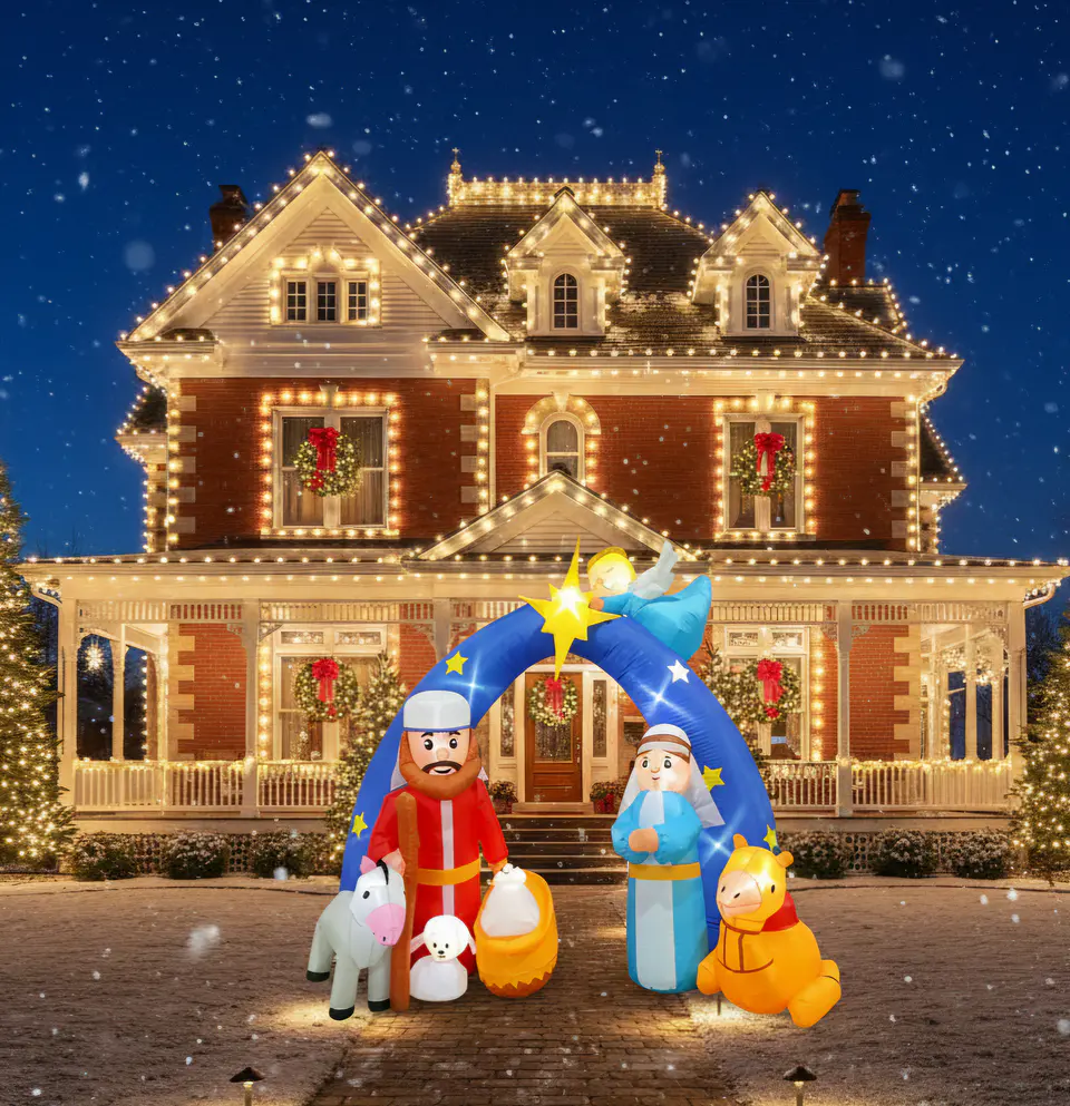 Pesebre nacimiento inflable navidad 240 cm 2