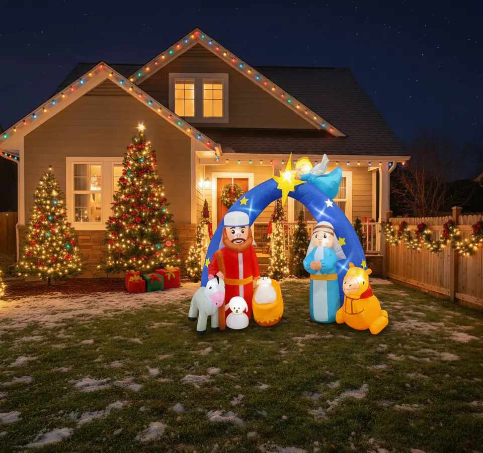 Pesebre nacimiento inflable navidad 240 cm 3