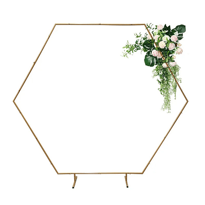 Estructura hexagonal metálica para decoración 2 metros 