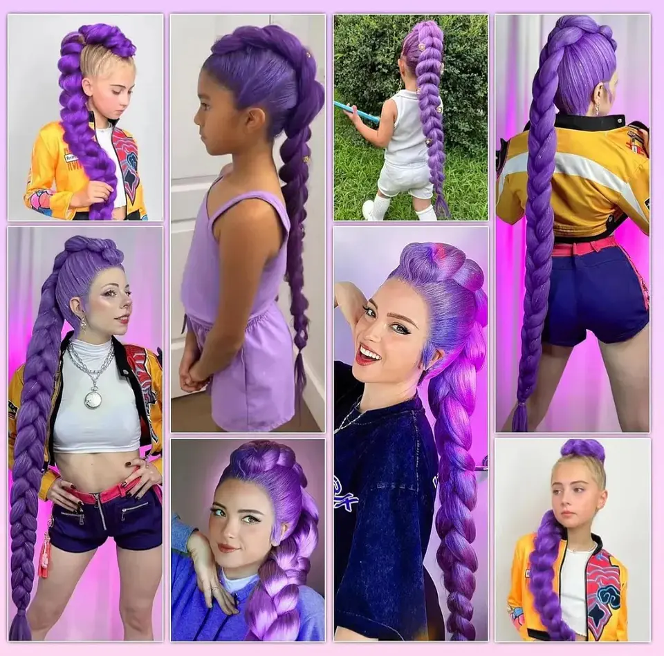 Peluca trenza rumi kpop 3
