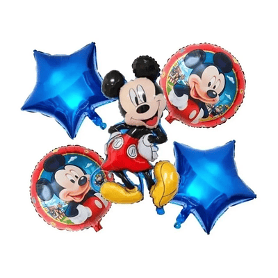 Set de globos Mickey Mouse x5