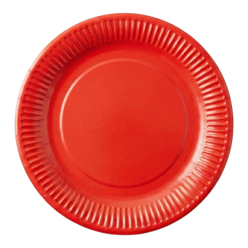 Platos de cartón rojo 25 unidades