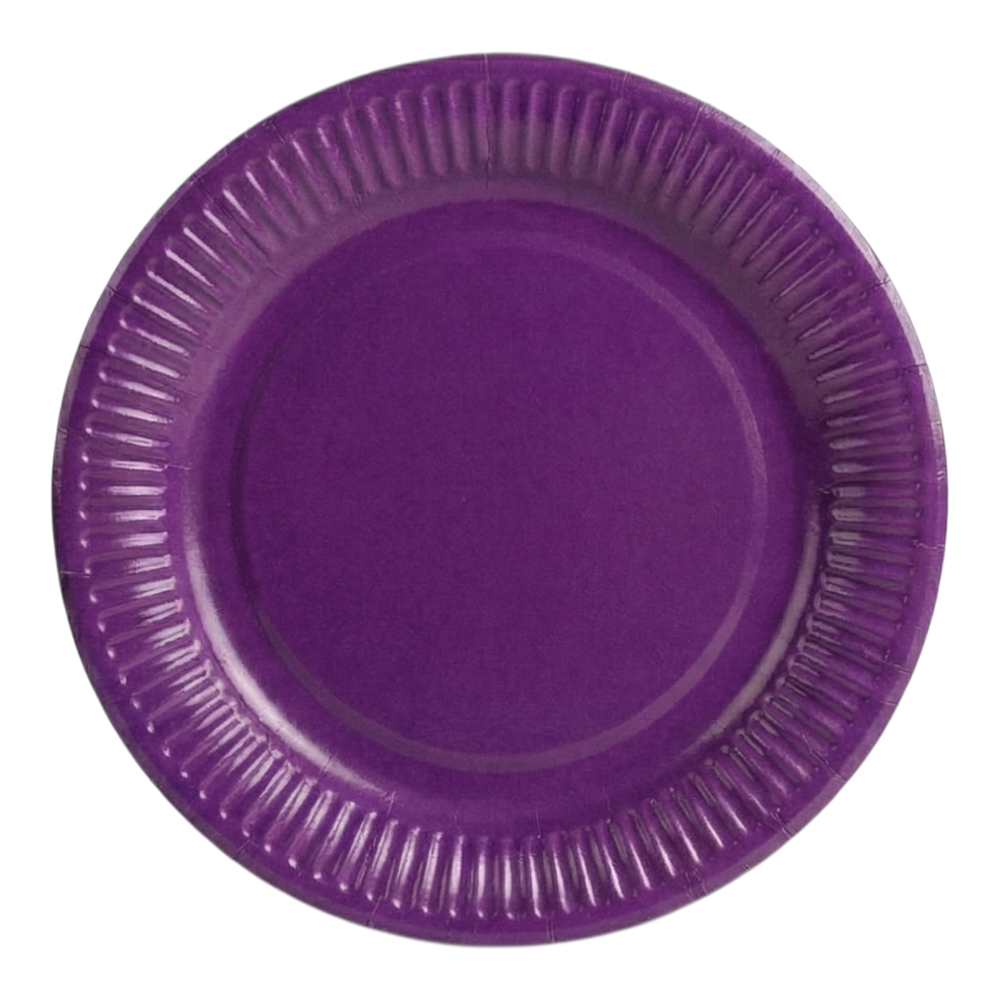 Platos de cartón morado 25 unidades
