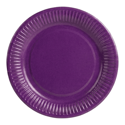 Platos de cartón morado 25 unidades