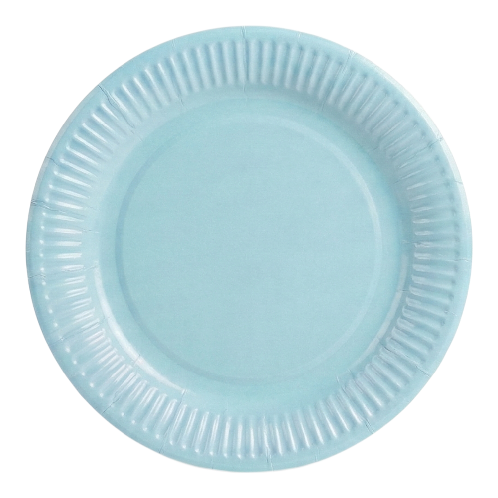 Platos de cartón celeste 25 unidades