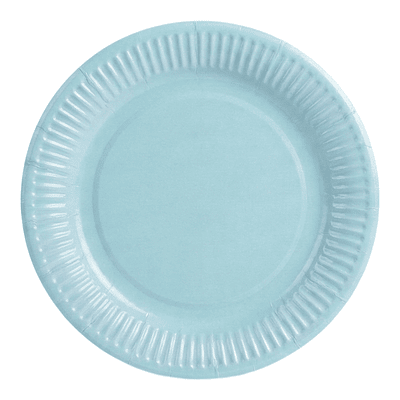 Platos de cartón celeste 25 unidades