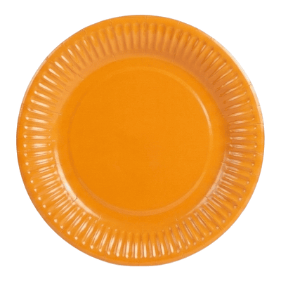 Platos de cartón naranja 25 unidades