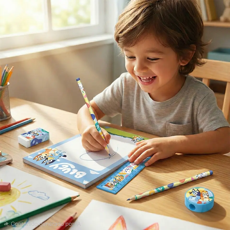 Set escolar Bluey 6 piezas  2