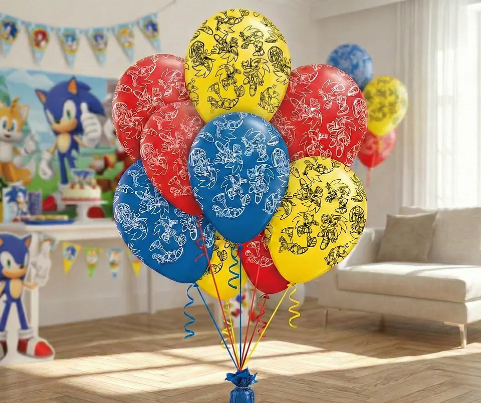 Globos Sonic 12 unidades  2