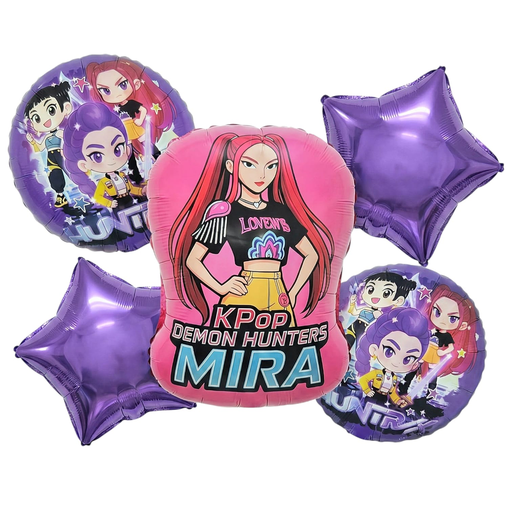 Set de globos guerreras k-pop Mira