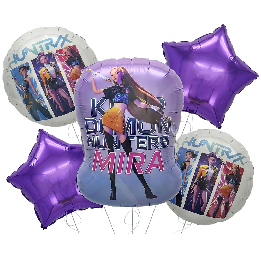 Set de globos guerreras k-pop 