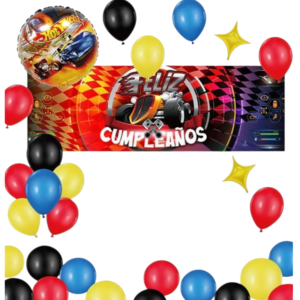 Pack decorativo hot wheels 31 piezas