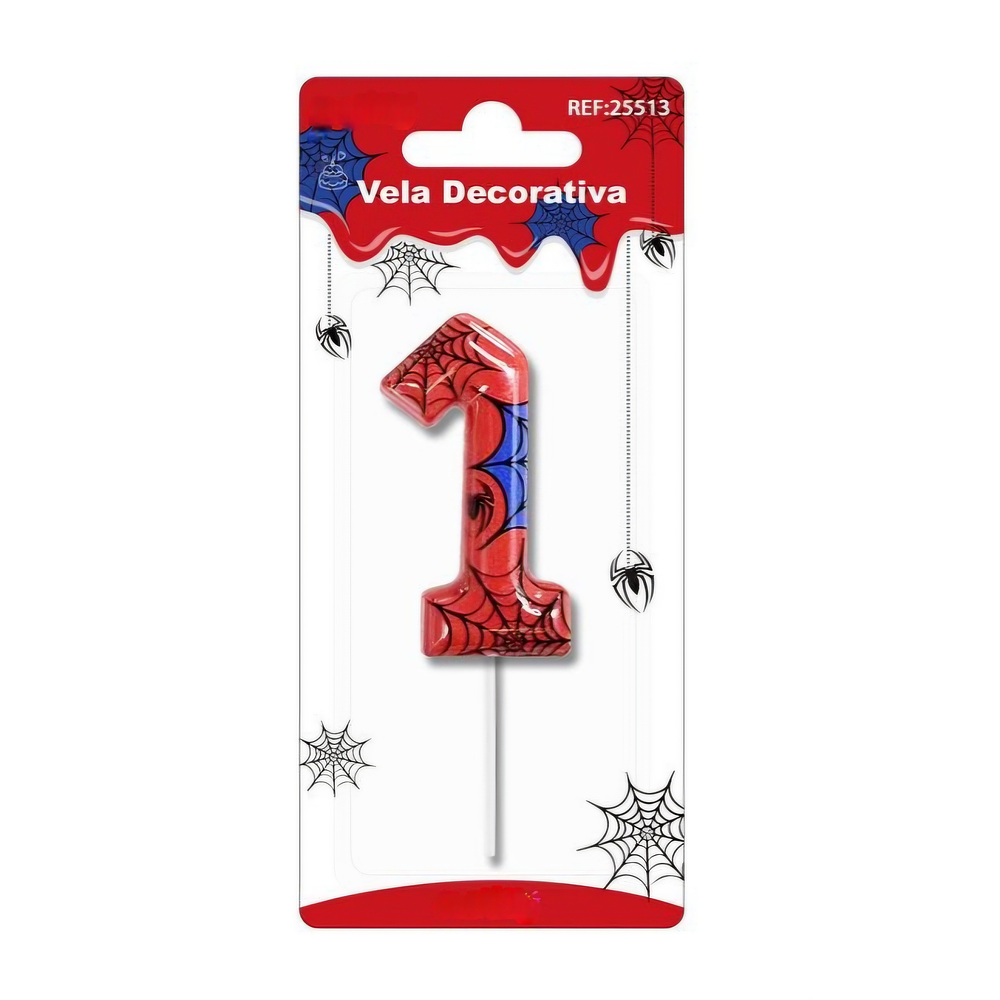 Vela número spiderman 