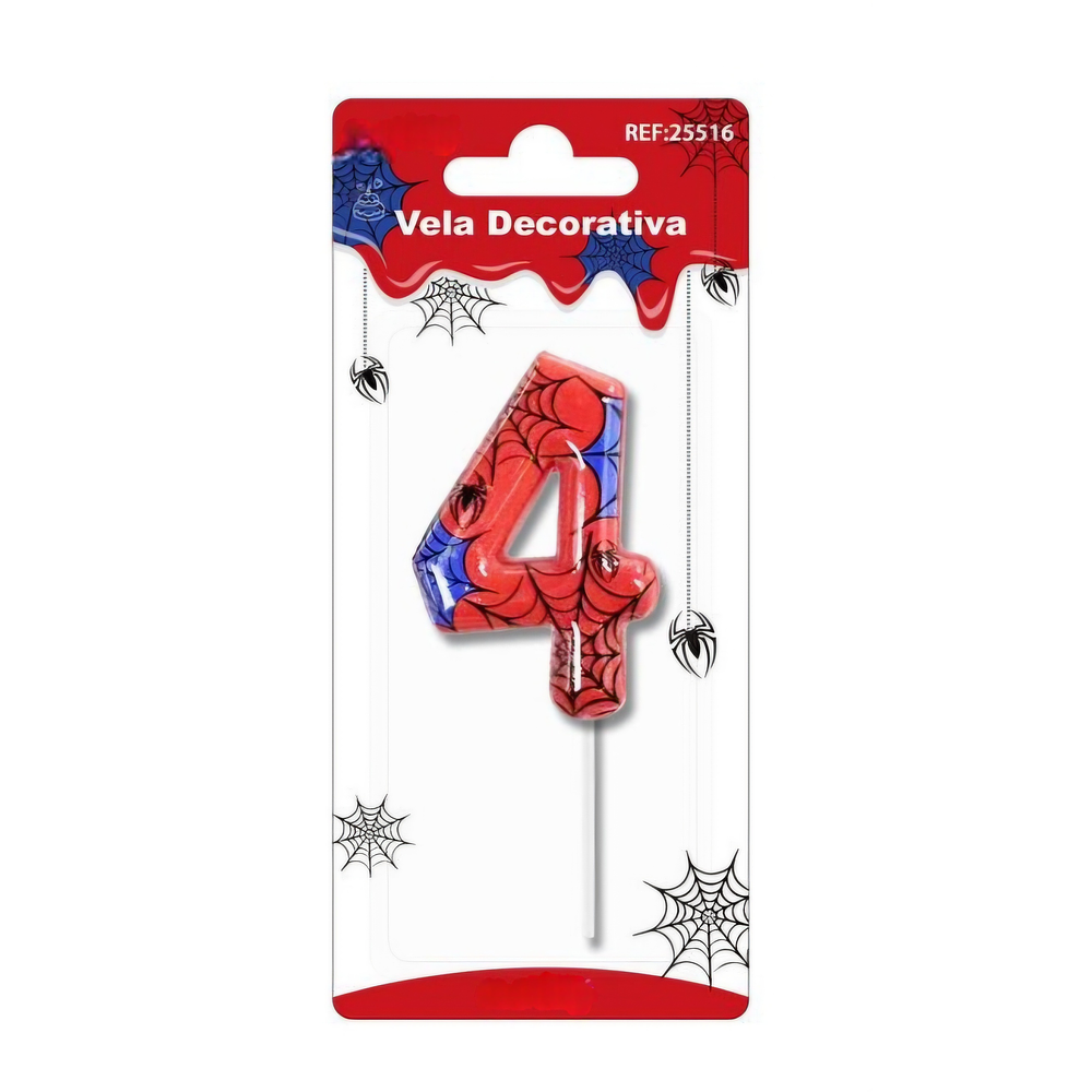 Vela número spiderman 