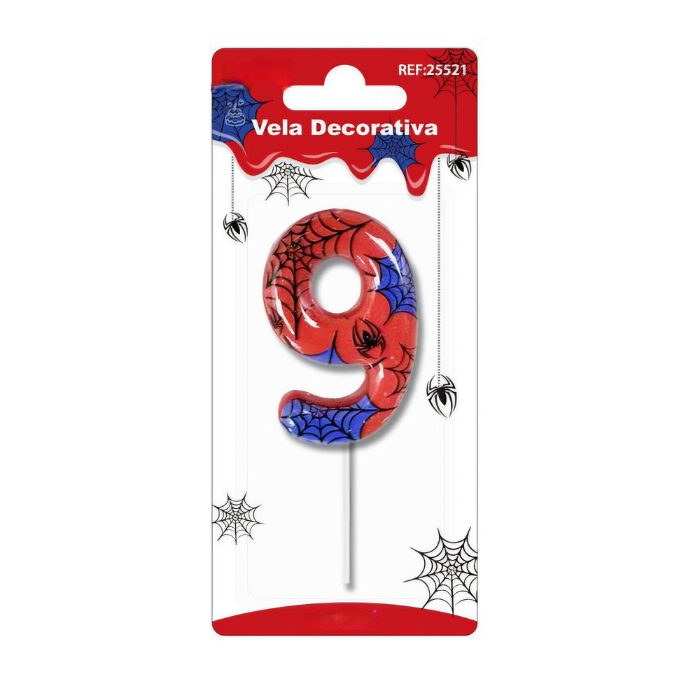 Vela número spiderman 