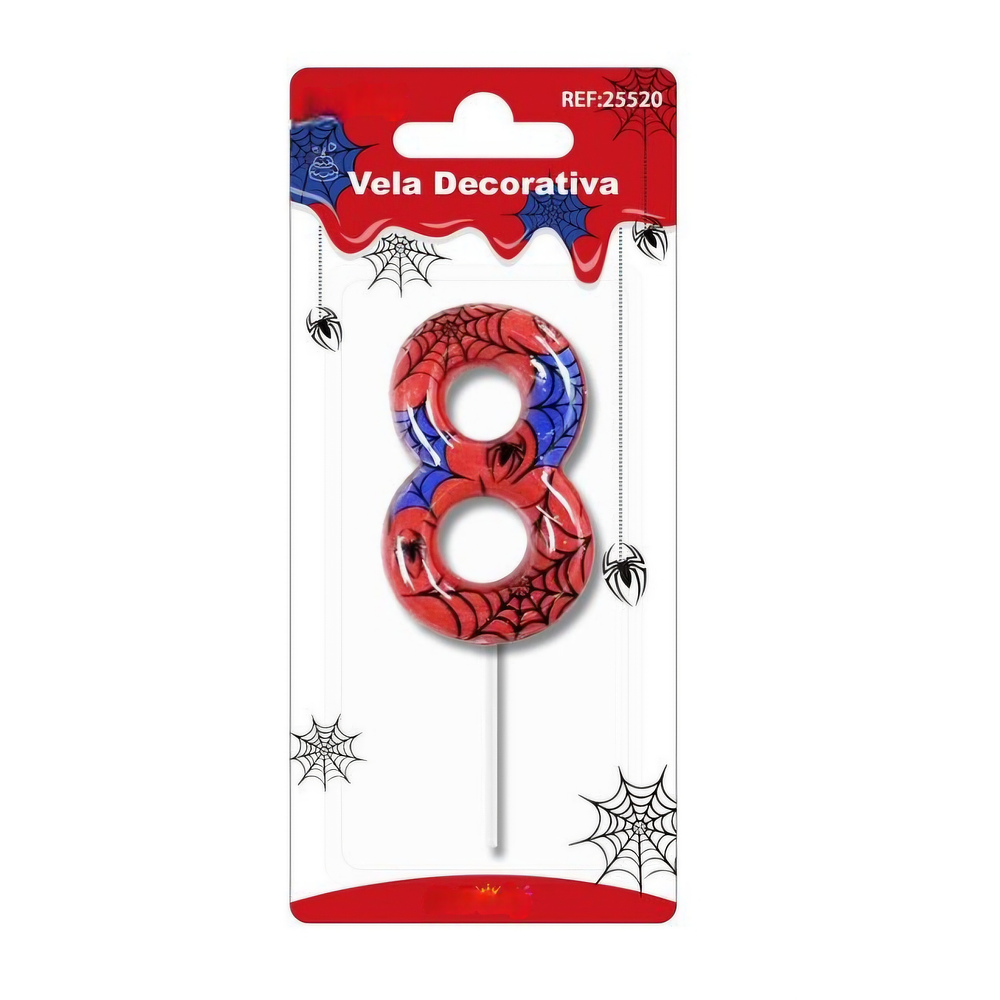 Vela número spiderman 