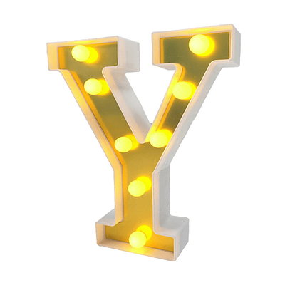 Letra Y LED dorada 22 cm