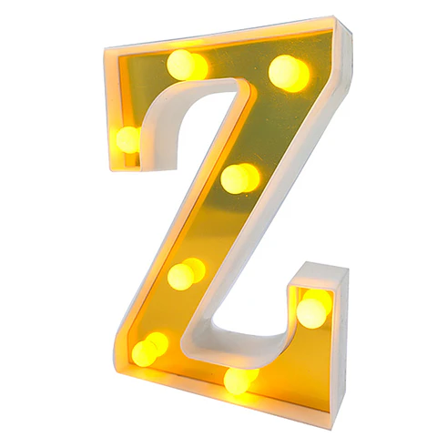 Letra Z LED dorada 22 cm