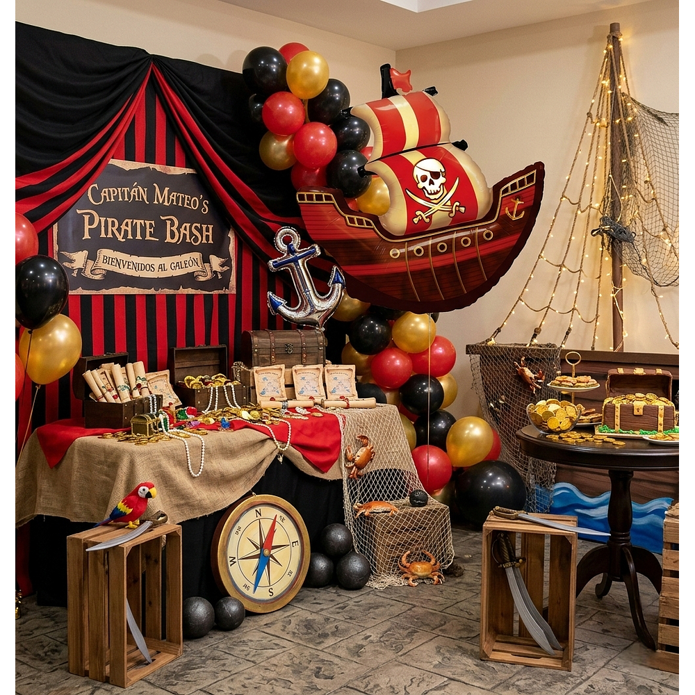 Globo barco pirata 85 cm