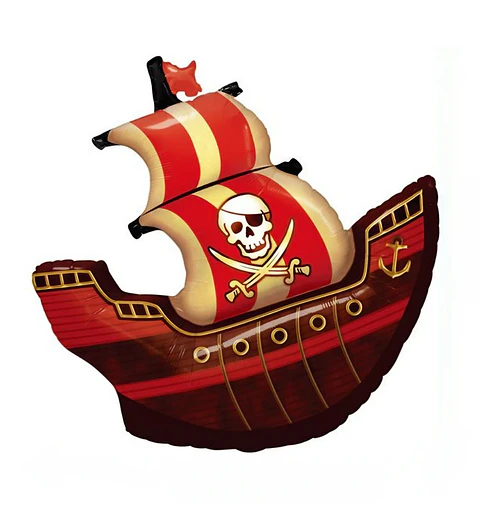 Globo barco pirata 85 cm