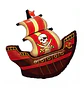 Globo barco pirata 85 cm - Miniatura 1