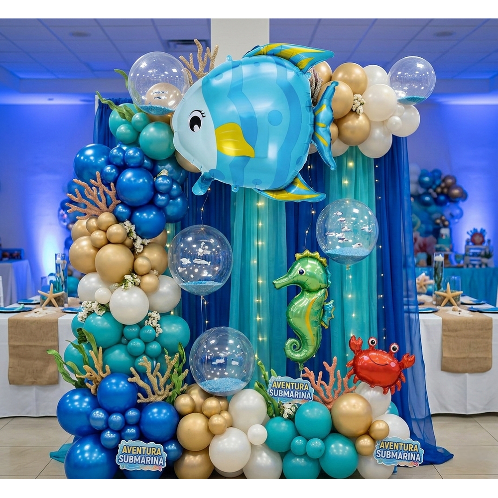 Globo pez azul 60 cm