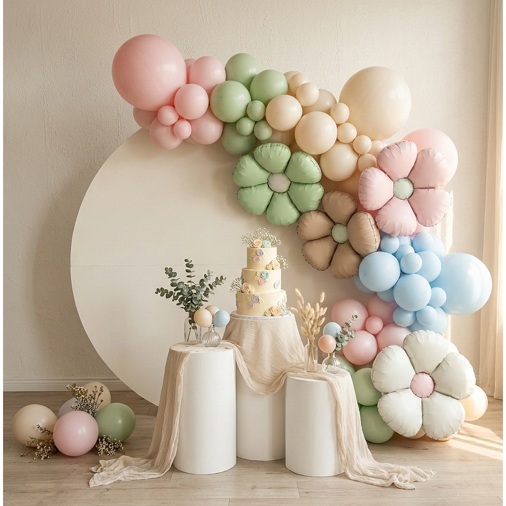 Globo flor colores Pastel 60 cm