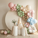 Globo flor colores Pastel 60 cm