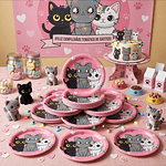 Platos gatos 6 unidades 