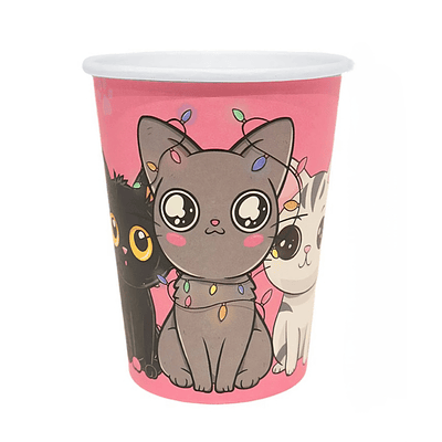 Vasos gatos 6 unidades 